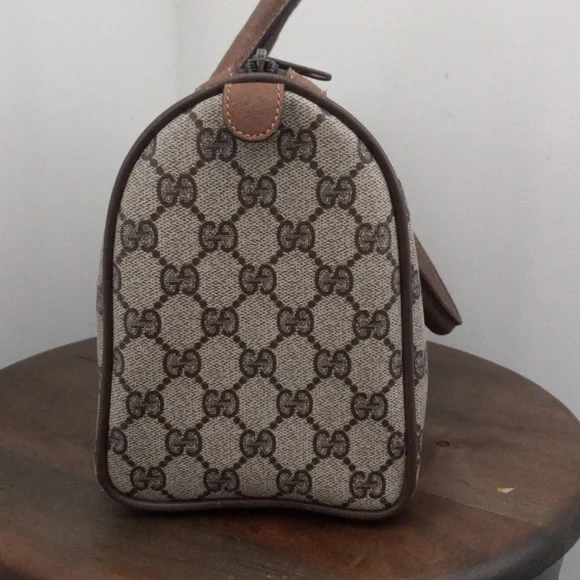 Authentic Vintage Gucci GG Monogram Supreme Sherry Web Ophidia Boston Doctor Bag - Picture 6 of 11